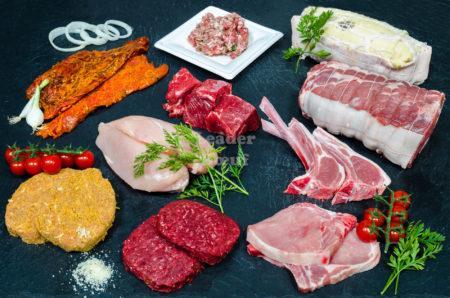Assortiment boucherie "Gourmet". Poulet, bœuf et porc